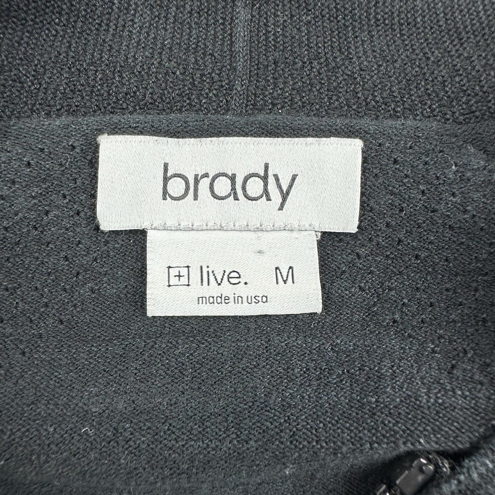BRADY Jacket Medium 3D Knit Seamless‎ Bomber Jacket Full ZIp Onyx Made In Usa - Picture 3 of 5